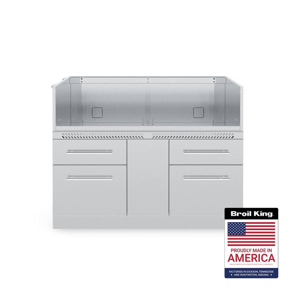 45 in. Stainless Steel 6-Burner Cabinet for Built-In Gas Grill