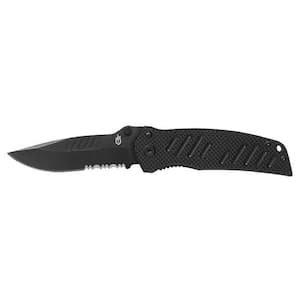 Swagger 3.25 in. Drop Point Partially Serrated Tactical Folding Knife