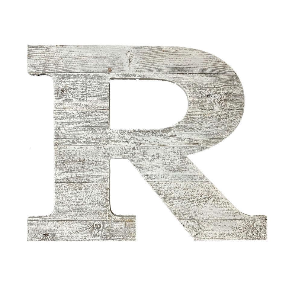 BarnwoodUSA Rustic Large 16 in. Tall White Wash Decorative Monogram ...