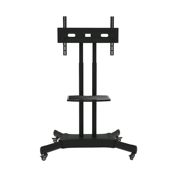 HOMEFUN Universal Iron Swivel Height Adjustable TV Stand for 32-79 in. Black TV Stand Mount with Tilt Max VESA 600x400mm