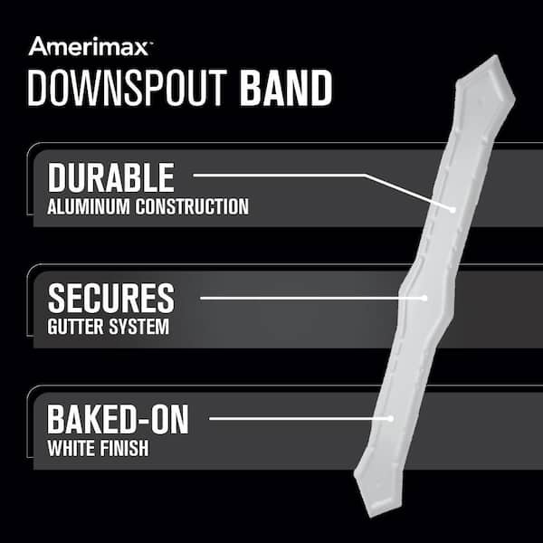 White Aluminum Downspout Band