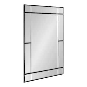 Westgate 24.00 in. W x 36.00 in. H Black Rectangle Modern Framed Decorative Wall Mirror