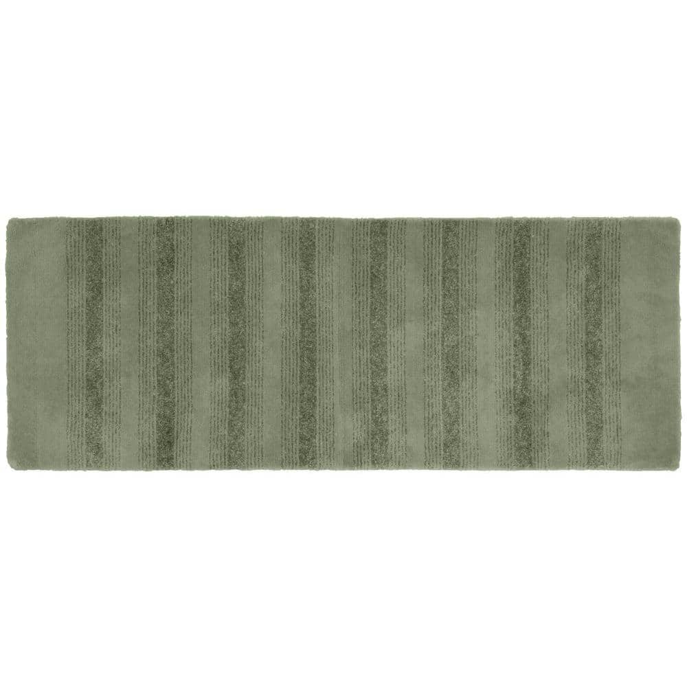 Essence Deep Fern Soft Nylon 22"x60" Washable Bath Rug Runner