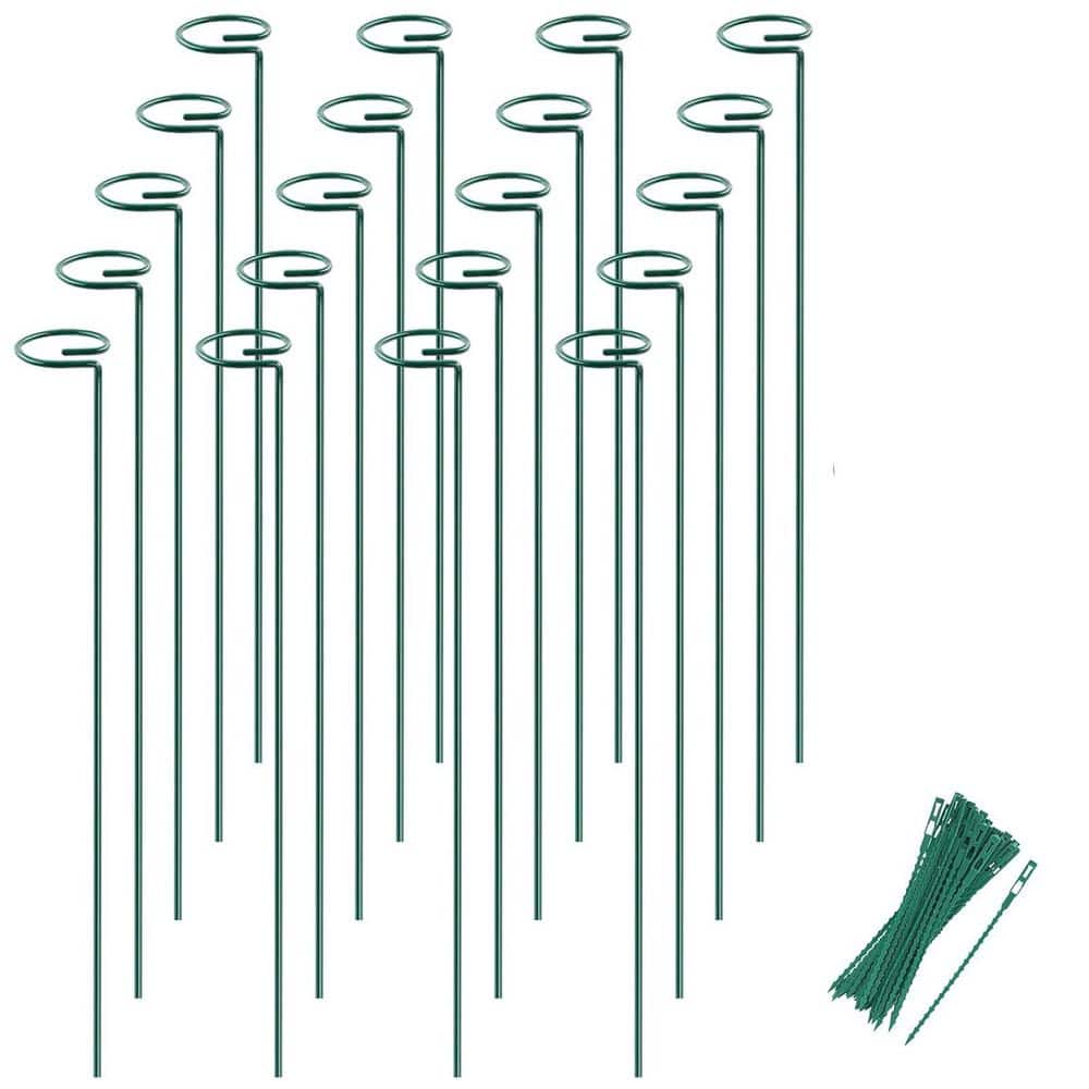 20-Pack 24 in. Metal Plant Stakes Flower Stakes with 24 Twist Ties, Garden Sticks for Plants Hibiscus, Sunflower price history on PriceWatchPro