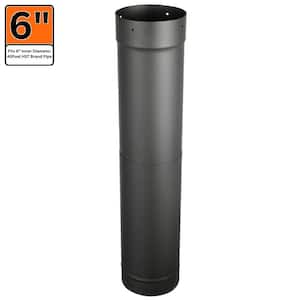 AllFuel 6 in. x 38 in. Single Wall Telescoping 38 to 70 Stove Chimney Pipe