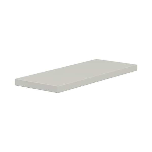 J COLLECTION Milton 30 in. W x 12 in. D x 1.5 in. H Floating Shelf in Light Gray