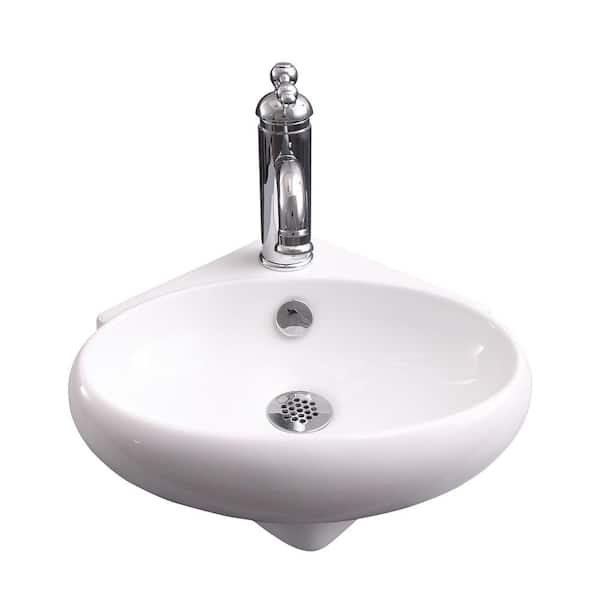 Barclay Products Fowler Corner Wall-Mount Sink in White