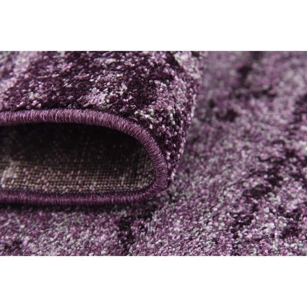 Violet Gradient Low Pile Rectangular Area Rug