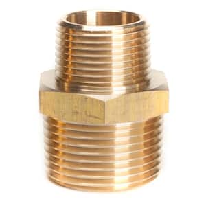 1 in. x 3/4 in. Brass MIP Pipe Hex Reducing Nipple Fitting (3-Pack)