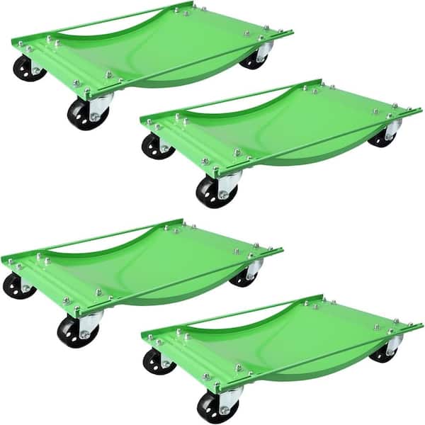 Car Dolly Set of 4, Heavy Duty 10,000 LBS Max Capacity Wheel Dolly, Antiskid Vehicle Dollies for Moving Car