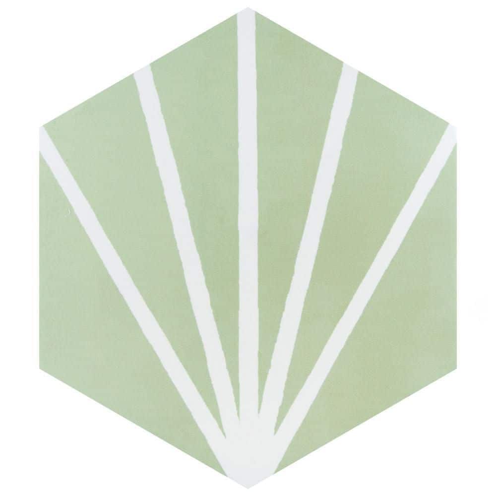 Horizon Dusk Hex Verde 7-3/4 in. x 9 in. Ceramic Floor and Wall Take Home Tile Sample price history on PriceWatchPro