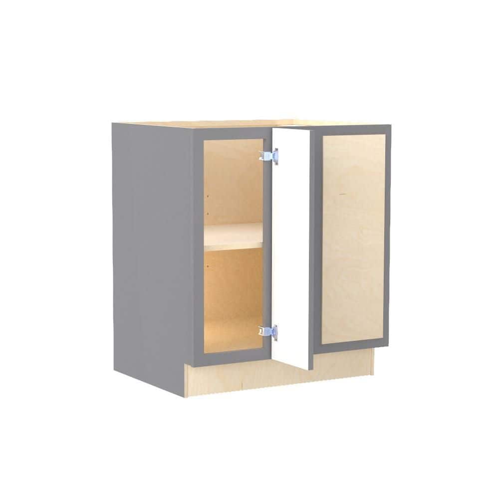 Franklin 30 in. W x 24 in. D x 34.5 in. H Assembled Plywood Base Blind Corner Kitchen Cabinet in Veiled Gray Soft Close price history on PriceWatchPro