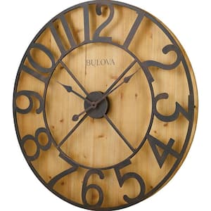 24.25 in. H x 11.25 in. W Pendulum Chime Wall Clock