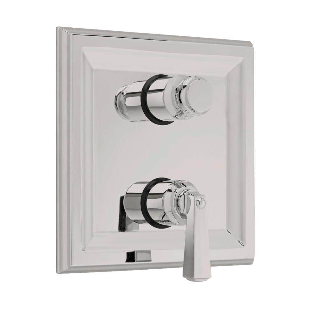 Polished Chrome American Standard T455740.002 Town Square S Two-Handle Thermostat Shower Valve Trim Kit