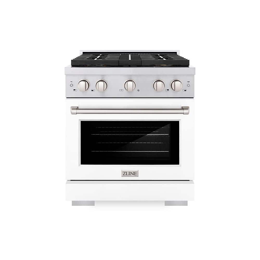 30 in. 4.2 cu. ft. Paramount Dual Fuel Range with 4 Burner DuoPro Cooktop and Electric Oven with White Matte Door price history on PriceWatchPro