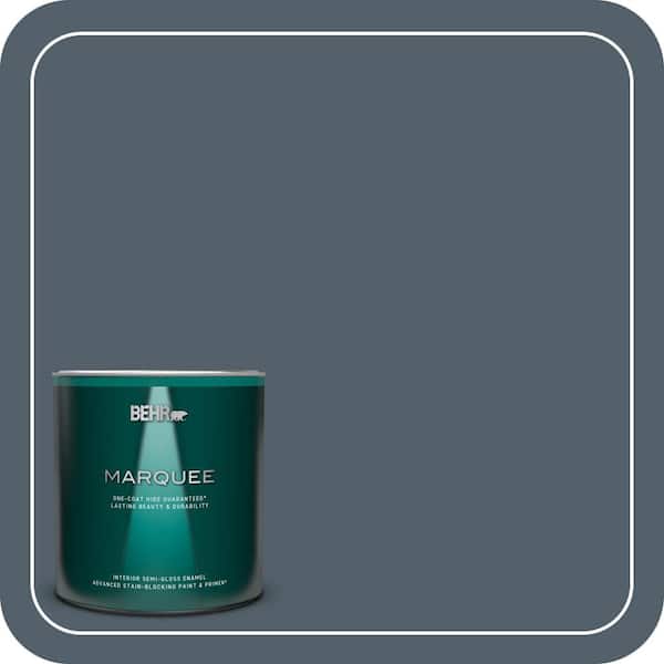 BEHR MARQUEE 1 qt. #ECC-35-3 Thunder Bay Semi-Gloss Enamel Interior Paint & Primer