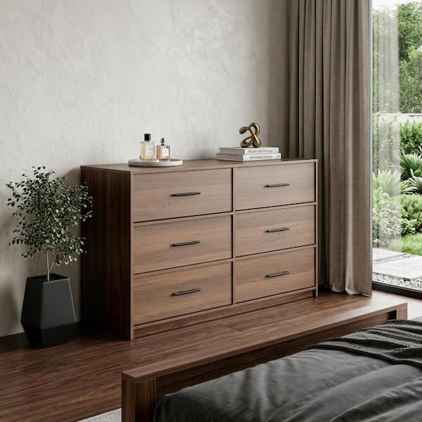 White Six 44.5 in. Dresser without Mirror