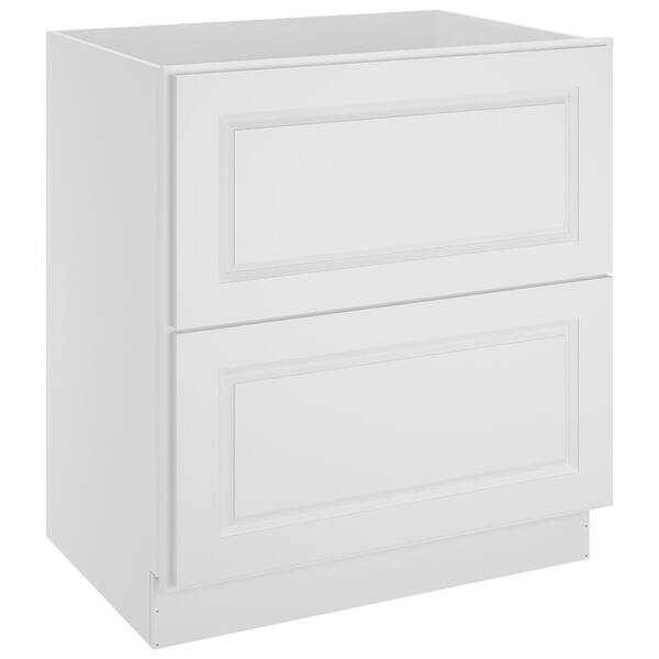 Two Drawer Base Cabinet with Scooped Drawer Modification