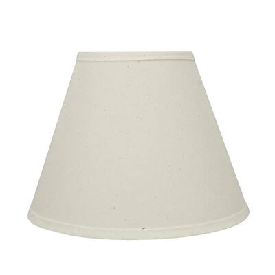 12 in. x 9 in. Off Whtie Pleated Empire Lamp Shade