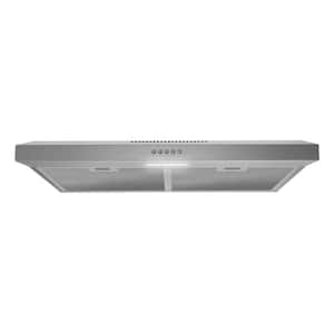 30 in. 80 CFM Anapo Ductless Under Cabinet Range Hood in Brushed Steel, Mesh Filters, Push Button Control, LED Light