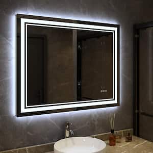 32 in. W x 40 in. H Large Rectangular Frameless Anti-Fog Wall-Mounted LED Bathroom Vanity Mirror