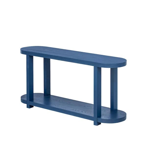 63 in. W x 15.7 in. D x 30.1 in. H Bathroom Navy Blue Linen Cabinet