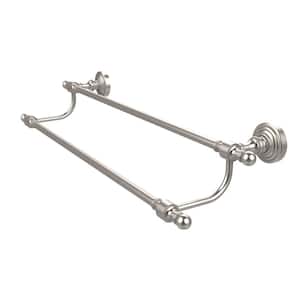 Retro Wave Collection 18 in. Double Towel Bar in Satin Nickel