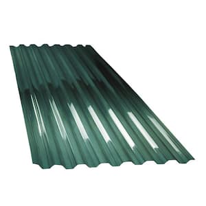 72 in. L x 21 in. W Corrugated Polycarbonate Plastic Trapezoid Green Roof Panel (Set of 1-Piece)