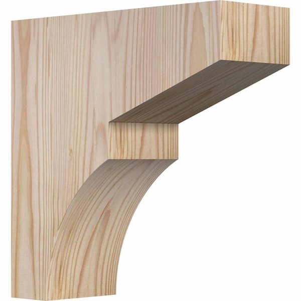 Ekena Millwork 3-1/2 in. x 10 in. x 10 in. Douglas Fir Monterey Smooth Corbel