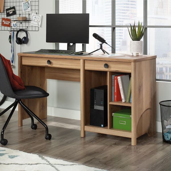 SAUDER Dover Edge 53.150 in. Timber Oak Computer Desk with CPU Storage 433526