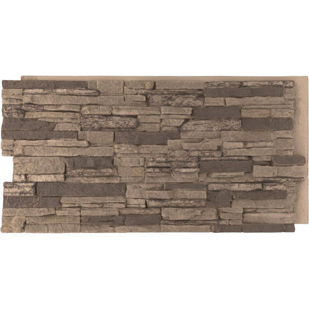 Ekena Millwork 45-3/4 in. x 24-1/2 in. Canyon Ridge Stacked Stone ...