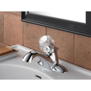 Classic 4 in. Centerset Single-Handle Bathroom Faucet with Metal Drain Assembly in Chrome