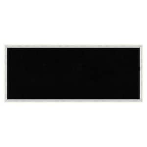 Paige White Silver Wood Framed Black Corkboard 31 in. x 13 in. Bulletin Board Memo Board