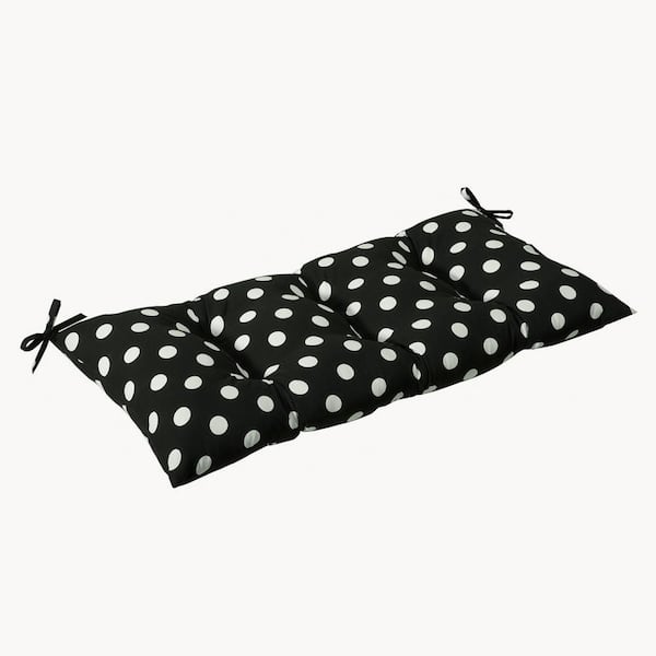 Pillow Perfect Novelty Rectangular Outdoor Bench Cushion in Black