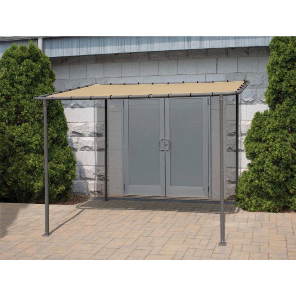 ShelterLogic 10' x 6' Beige Steel Frame Lean-To Canopy