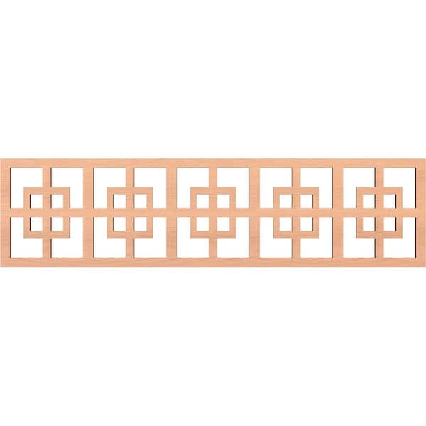 Ekena Millwork Cambridge Fretwork 0.375 in. D x 47 in. W x 12 in. L Alder Wood Panel Moulding
