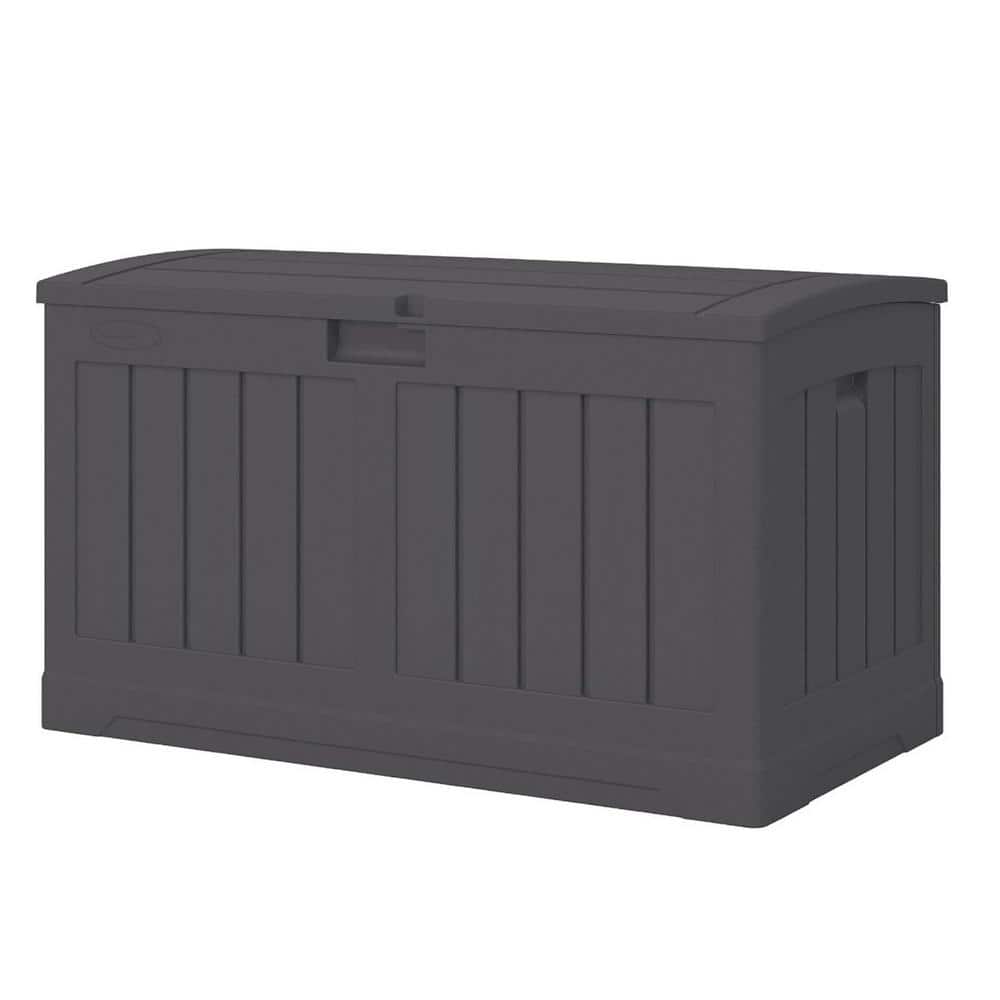 Suncast 50 Gallon Dark Gray Resin Lockable Deck Box