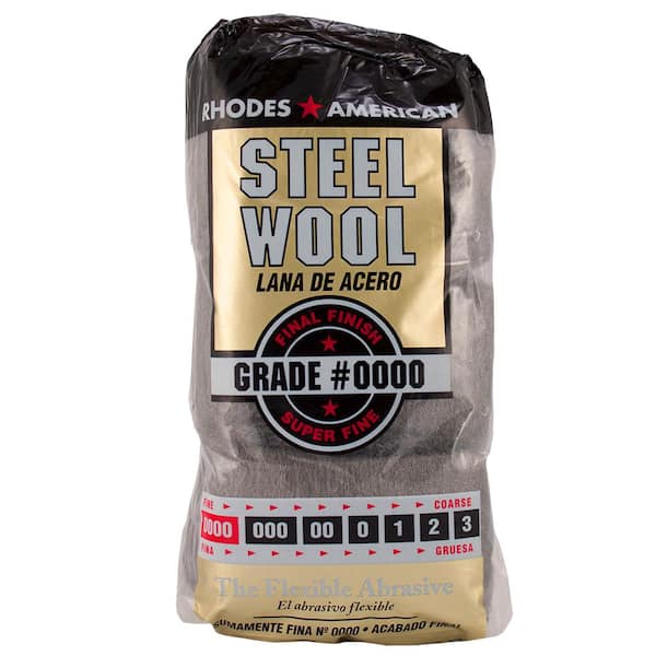 12 Pads Steel Wool 12 pad Super Fine Grade #0000 Final Finish Pack of 2 Rhodes American 
