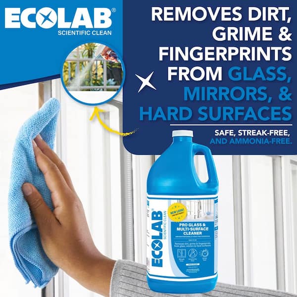 1 Gal. (128 oz. ) Ammonia-Free Pro Glass Cleaner and Multi-Surface Cleaner Spray Bottle for Windows and Mirrors (4-Pack)