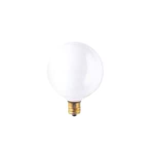 25-Watt Warm White Light G16.5 (E12) Candelabra Screw Base Dimmable White Incandescent Light Bulb, 2700K (40-Pack)