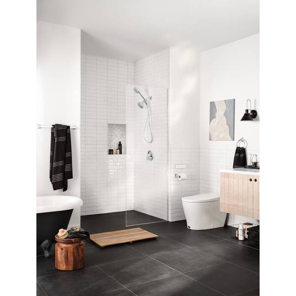 thumbnail image 2 of Modern Bathroom Accessories Set - Polished Chrome Solid Brass Hardware With Squared Design 2 of 10