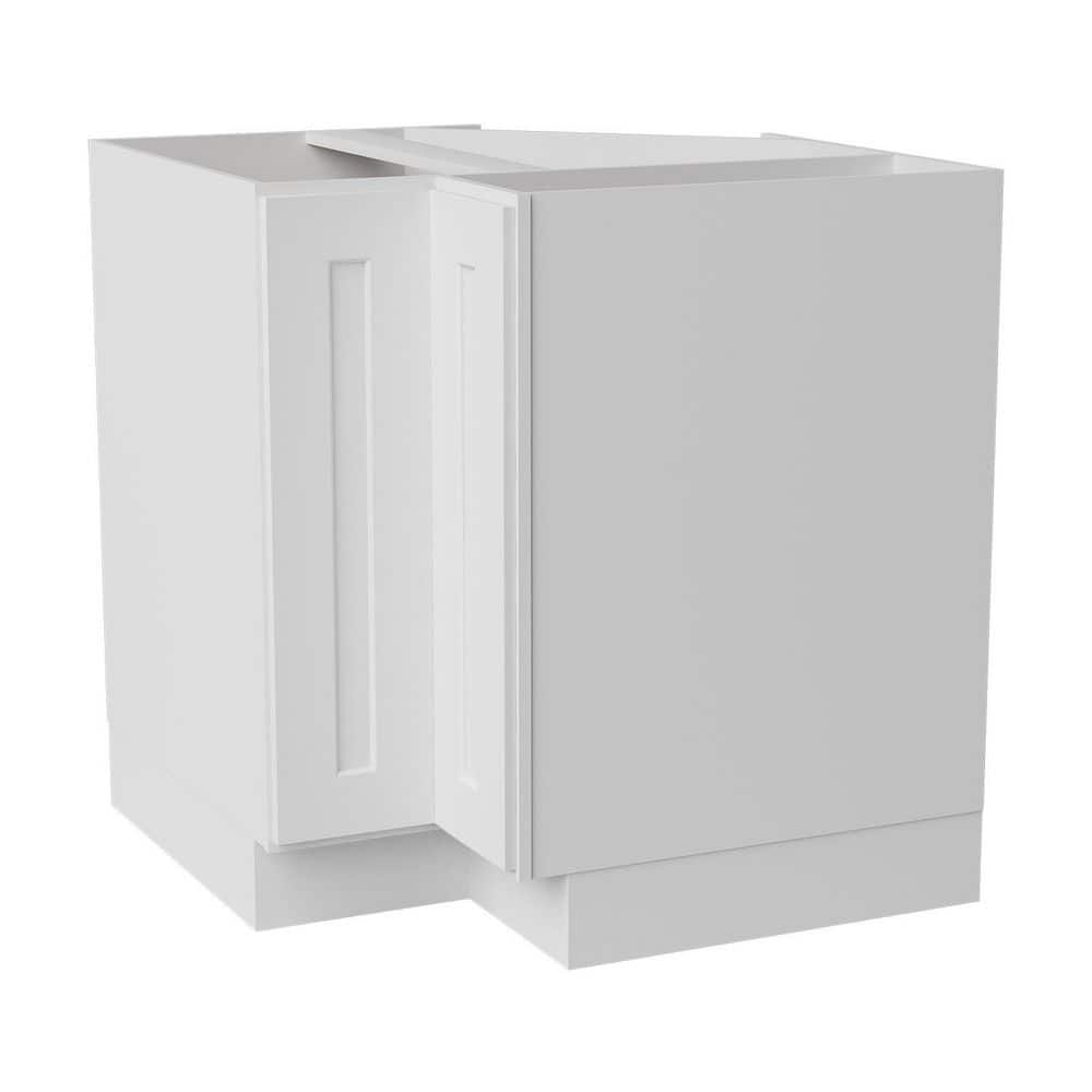 33 in. W x 24 in. D x 34.5 in. H Ready to Assemble Solid Wood Shaker Base Corner Lazy Susan Kitchen Cabinet in White price history on PriceWatchPro