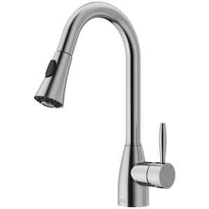 Aylesbury Single Handle Pull-Down Sprayer Kitchen Faucet in Stainless Steel