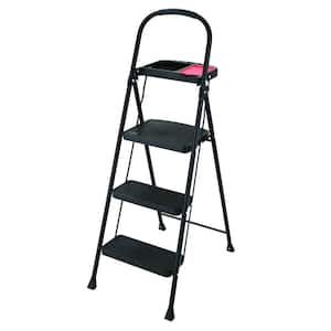 3-Step Steel Step Stool with Project Tray 225 lb. Load Capacity Type II Duty Rating