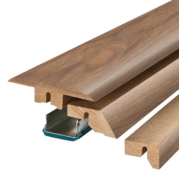 PERFORMANCE ACCESSORIES Chamblee 0.75 in. T x 2.37 in. W x 78.7 in. L Textured Wood Look Laminate Moulding/Trim 4 in 1 Molding