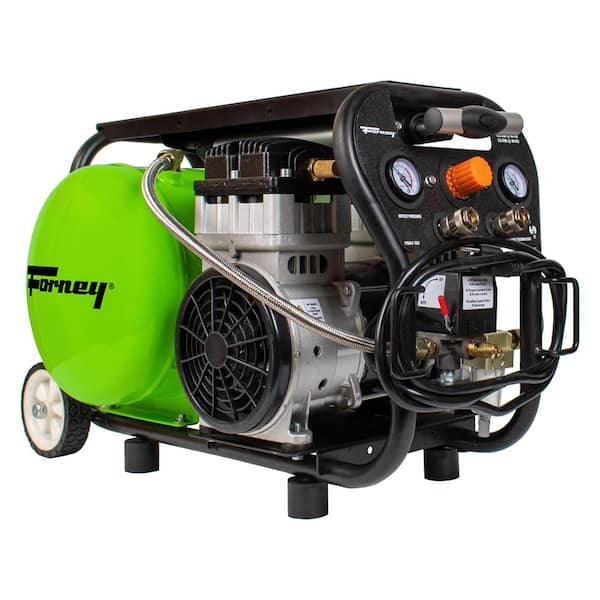 Forney 1.0 Hp, Electric, 4 Gal, Oil-Free Air Compressor, 120 PSI, 4.5 CFM @ 90 PSI