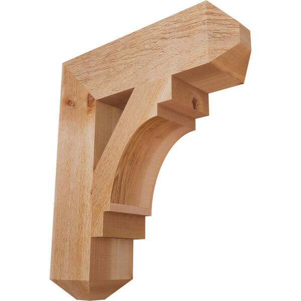 Ekena Millwork 6 in. x 26 in. x 22 in. Western Red Cedar Merced Craftsman Rough Sawn Bracket
