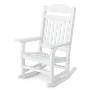 Heritage White Traditional Rocking Chair Plastic Outdoor Rocking Chair