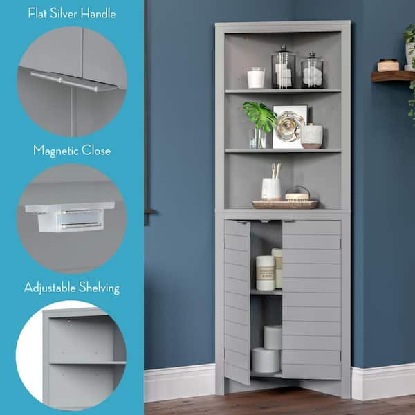 Grey corner cabinet discount