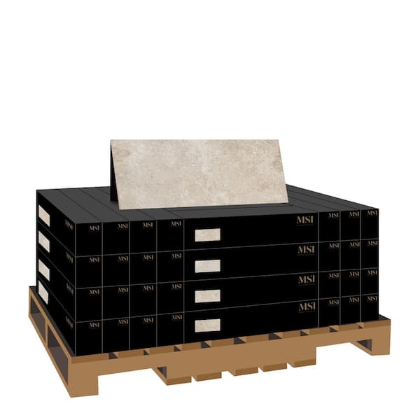 MSI Tuscany Beige 2 cm. x 16 in. x 24 in. Brushed Travertine Pool Coping (2.67 Sq. Ft.)